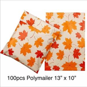 100 Pcs Maple Leafs Poly Mailers 10″x13″